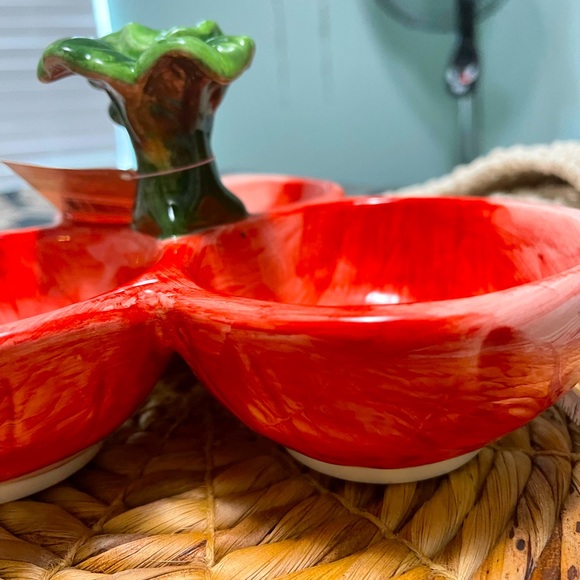 Radish Divided Condiment Serving Dish, Veggie Tray or Plate - Picture 7 of 7